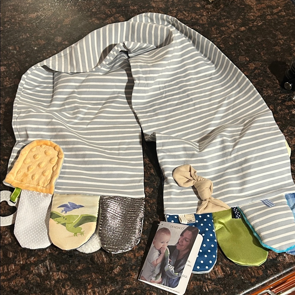 Demdaco Striped Multi-Color Baby Activity Scarf